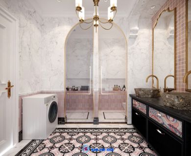 PHỐI CẢNH PHÒNG WC CON GÁI