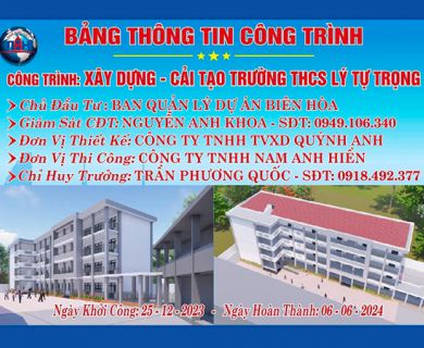 XÂY DỰNG CẢI TẠO TRƯỜNG THCS LÝ TỰ TRỌNG XÂY DỰNG CẢI TẠO TRƯỜNG THCS LÝ TỰ TRỌNG